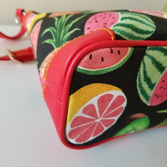 Dooney & Bourke Ambrosia Crossbody Bag Watermelon Grapefruit Pineapple - Picture 9 of 13